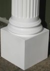 Freestanding Rounded Fluted Column Gloss Finish